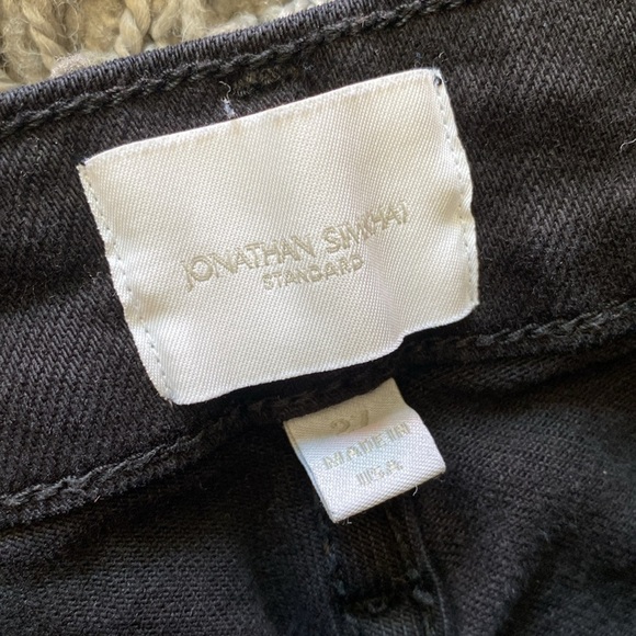 Jonathan Simkhai River High-Rise Two-Tone Stretch Straight-Leg Jeans Size 27 - Picture 7 of 13